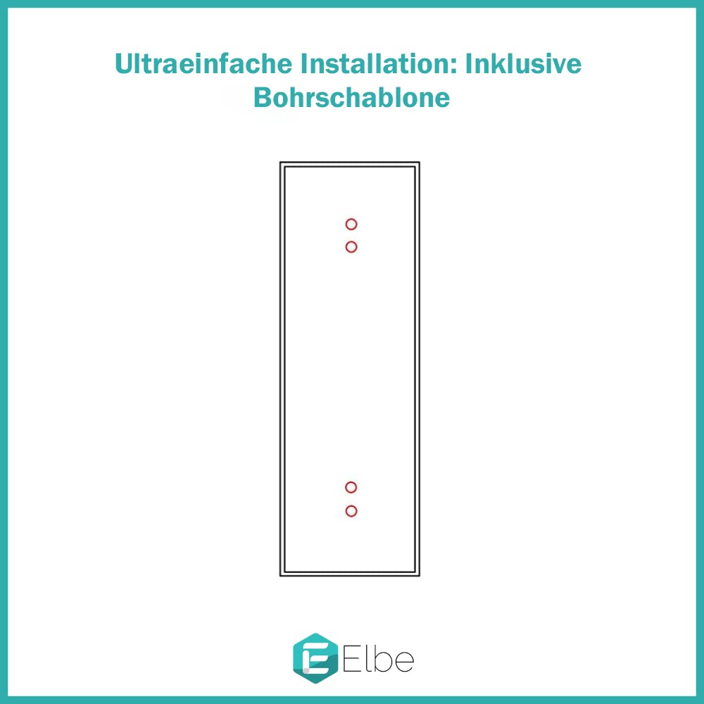 Elbe® Panel prysznicowy bez baterii z 3 funkcjami, system prysznicowy ze stali nierdzewnej 304 szczotkowanej, z 2 x dyszami masującymi, deszczownicą i główką prysznicową