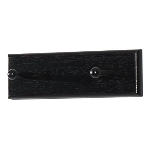 Wooden Mallet Black 2 Peg Coat Rack