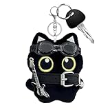 Llavero de gato - 4,7 pulgadas, lindo, divertido, animal de peluche, encanto | Llavero de gato suave Kawaii para adolescentes y adultos, accesorio decorativo para mochilas, bolsos, loco