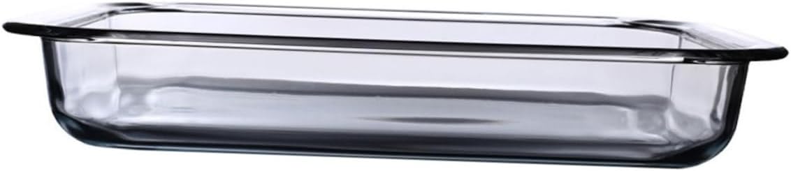 1pc Tempered Heat Resistant Glass Baking Dish Microwave and Oven Safe Kitchen Baking Pan for Grilling Smooth Edgeless Design Easy to Clean