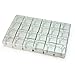 ReFaXi Bulk Lot 24Pcs Silver Square Jewelry Ring Gift Cardboard Box Present Case Holder