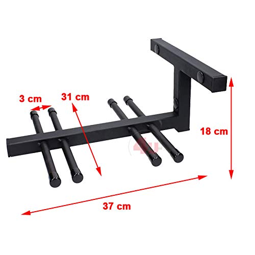 4U® Skihalter für 4 Paar Ski Skiträger Skistöcke Nordic Walking Stöcke Wandhalter Ski Gerätehalter