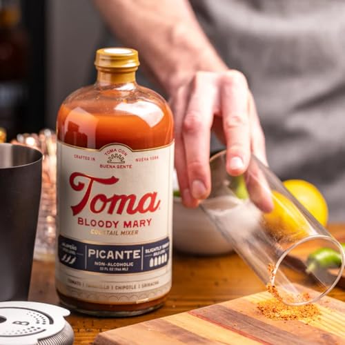 Toma Bloody Mary Mix, Premium Cocktail Mixers for Simple At-Home Hosting for Brunch and Events, All-Natural, Gluten Free, Vegan, No Added Preservatives, PICANTE 32oz (Spicy), Pack of 2 - Thumbnail 7
