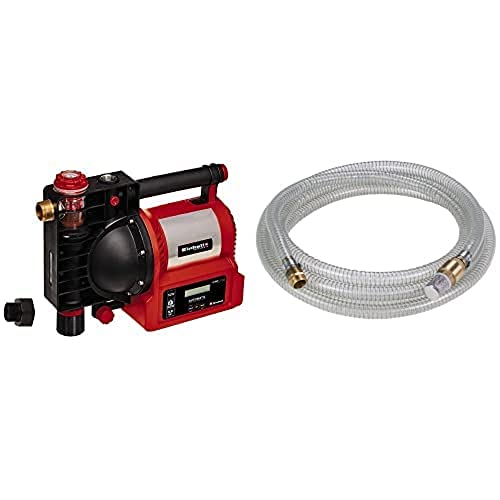 Einhell Hauswasserautomat GE-AW 1246 N FS (1200 W, Schmutz-/Sauganzeige, Trockenlaufsicherung, Brühschutz, Vorfilter mit Rückschlagventil, Flow-Sensor, inkl. 7 m Messing Saugschlauch)