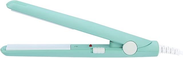 4Colors 2 en 1 Mini Redresseur de cheveux Céramique Tourmaline Assiette Beauté Plat Fer Chauffage Curler pour cheveux rapides Styling Travel Friendly Lightweight Design (US Prise)