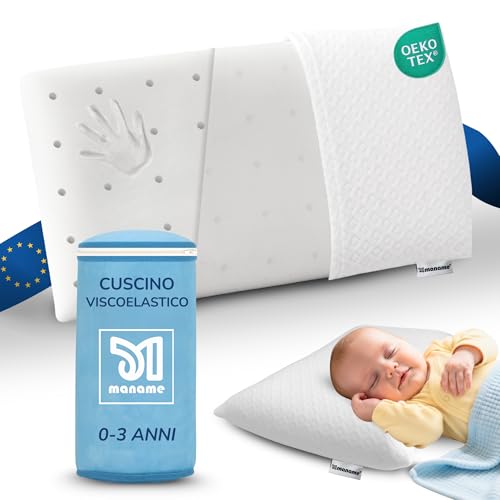 Almohada Bebe Plagiocefalia Antiahogo Viscoelástica Antireflujo 0-3 Años Almohada Cuna Infantil Ergonómica Transpirable Doble Funda Antimoho Antiácaros Almohada Niños 1-2-3 Años. Baby Pat Pillow