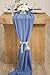 Ling's moment 10Ft Matallic Blue Sheer Chiffon Like Table Runner for Wedding Rustic Boho Wedding Party Bridal Shower Decorations Birthday Party