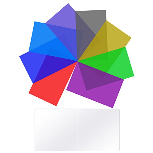 Neewer 8-Paquete Filtros de Color de Iluminacin Filtro de Correccin de Color Transparente en 8 Colores Diferentes para Neewer 660 LED Luz de Video, 16.7 x 21.7 cm