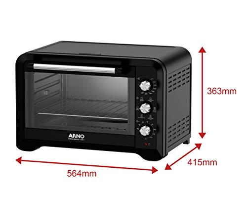 Arno Forno Elétrico Arno Airfry 6 em 1 FOR4, Preto, 40L, 220V