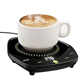 コーヒーマグカップウォーマー、温度制御スマートカップウォーマー、コーヒーウォーマー、ドリンクウォーマー、紅茶、水、ミルクを温めるための電気ティー＆エスプレッソ飲料ウォーマー 、デスク用自動シャットオフ（ブラック）