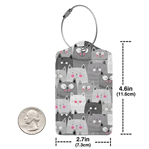 Mortgats JFSF-453055416_12BX Cute Coloful Cat Luggage Tags thumb #2