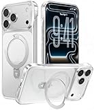TORRAS Ostand Slim for iPhone 17 Pro Max Case Clear, Upgraded Magnetic Stand, Fit for MagSafe, Frameless with Thin Open-Edge Fit, Minimalist Phone Case for iPhone 17 Pro Max, 6.9'', Drop Protection