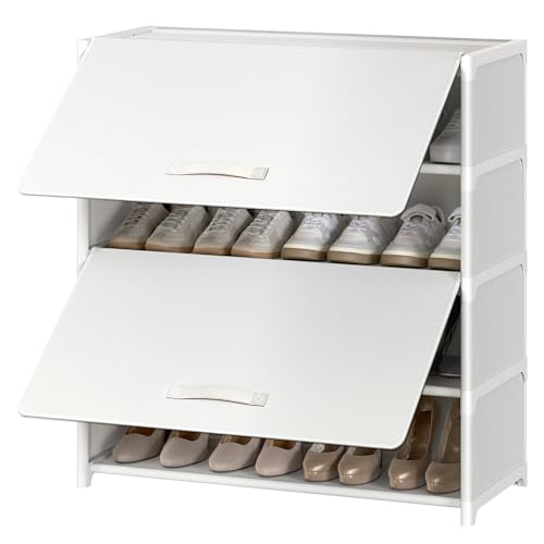 Consejos para Comprar Closet de plastico para comprar hoy. 50 UNITSTAGE Zapatero, clóset de almacenamiento de 5 niveles con puerta, 20 pares de estantes de plástico para zapatos, organizador para clóset, entrada, pasillo, recámara, color...