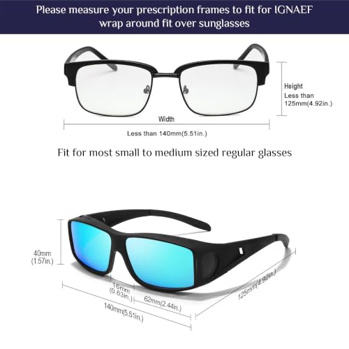 Image of IGnaef Polarized Fit Over Sunglasses for Men UV Protection, Wrap Around Shades for Fishing Driving
