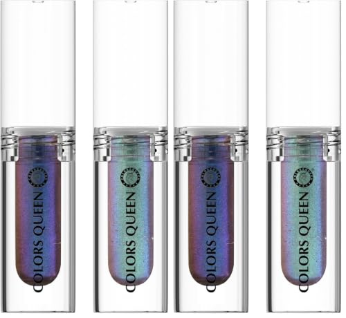 Image of Colors Queen Multichrome Liquid Eyeshadow Combo Pack of 4 | Highly Pigmented | Lightweight | Quick Drying | Long Lasting, Smudge Proof & Waterproof Eyeshadow (Cosmic Mermaid, 3.6g)