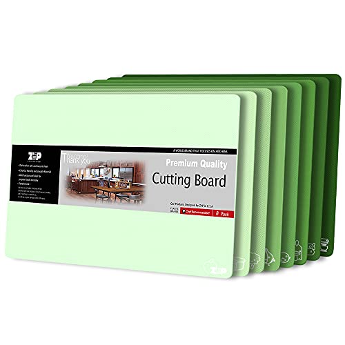 ZVP Plastic Cutting Boards for Kitchen, Flexible Cutting Mats, Gradient