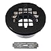 Westbrass D206P-62 40 ABS PVC Shower Drain Assembly and Gris Matte, 2", Black