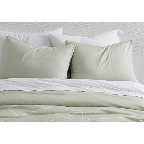Calvin Klein Home Printed Queen Duvet Sets Of 3 Pieces -1 Duvet Cover And 2 Sham Covers, 100% Cotton 300 Tc (Light Pink) #TOP2