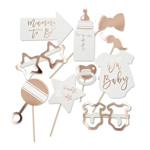 EIHI 10 Stück Rosegold Babyparty Foto Requisiten