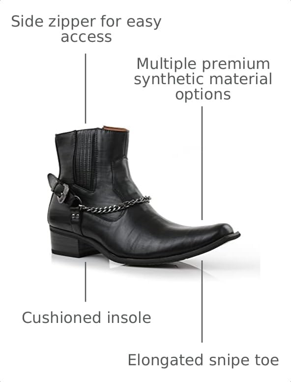 Image of Ferro Aldo Men's Western Boot Collection | Casual & Dress Ankle Boots in Cowboy, Chelsea, & Biker Styles for Men