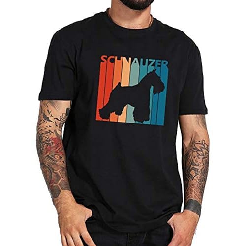 Street T-Shirt Cute Schnauzer Animal Dog Lover Gift Men Black M