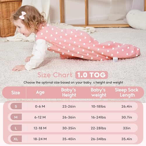 Image of Yoofoss Baby Sleep Sack 0-6 Months TOG 1.0 Baby Wearable Blanket, 2 Pack 100% Organic Cotton Infant Toddler Sleeping Sack 2-Way Zipper Lightweight Sleep Sack