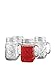 Circleware 66996 Glass Mason Jar, Set of 4, 175 oz, Rooster Mugs