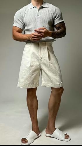 T-Shirt Homme Manches Courtes Blanc XL Idéal pour le Bureau et les Sorties Chic