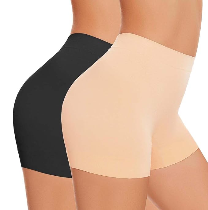 louryn koulyn Women's Ice Silk Safety Boyshort Mid Waist Seamless Women's Boyshort High Waist Boxers/Underskirt Shorts-picture-16