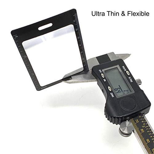 6 Credit Card Size 3X Magnifiers, Each Magnifier For Reading Has 3X Fresnel Lens, Use As 3X Magnifying Glass, Pocket Magnifier, Reading Magnifier For Menus Or Can Use As Accessory For Id Badge Holders #TOP3