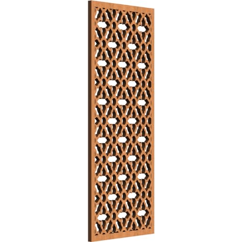 Madison Decorative Pierced Fretwork Wood Wall Panels, 9 3/8"W x 24 3/8"H x 3/8"T, Cherry by Ekena Millwork - Used condition - US$23.84