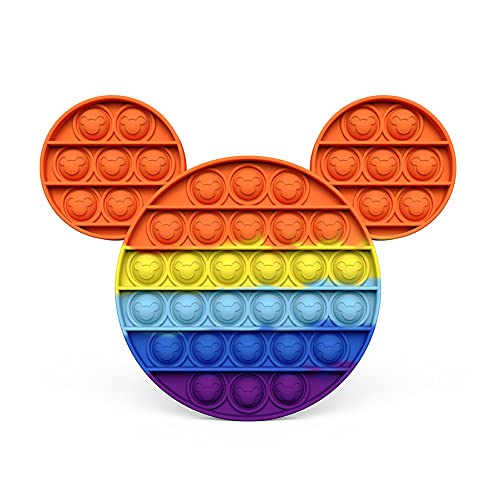 スクイーズ玩具 ストレス解消グッズ 減圧おもちゃ プッシュポップバブル フィジェットおもちゃ インテリジェンス発展 知育おもちゃ そわそわおもちゃ 自閉症特別支援 ボードゲーム 子供 大人兼用 カラフル プレゼント (多色, ミッキー)