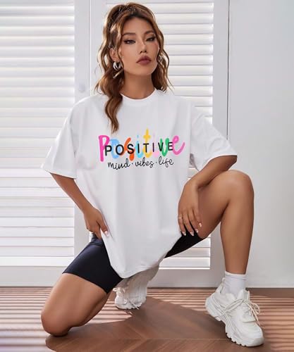 Image of SHODOX Bio-Washed Anti Bacterial 100% Pure Cotton Women's Oversized Aesthetic Premium Printed T-Shirt | Cozy Soft, Less Wrinkles Loose Fit, Drop Shoulder, Korean Baggy Style Tees for Girls