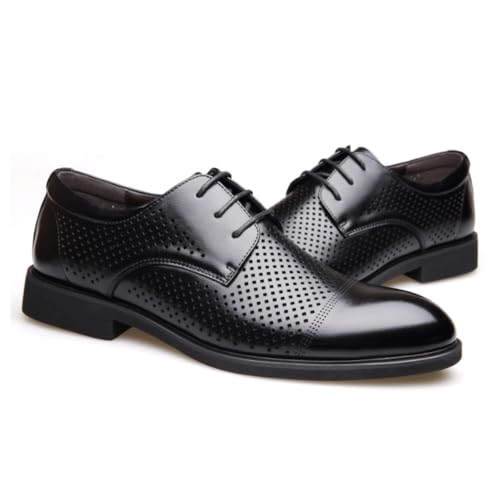 Men's Formal Wedding Shoes Breathable Leather Oxford Lace-Up Dress Shoes Business Office Classic Groom Suit Style2