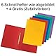 Original DINOR 6er Pack Schnellhefter + 4 Gratis. Made in Germany. Aus extra starkem Colorspan-Karton für DIN A4 kaufmännische Heftung farbig sortiert Hefter ideal für Büro und Schule