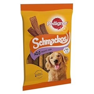 Pedigree Schmackos Multi Mix – Dog Treats in a Variety of Meat Flavours – 180 Tender Strips – Pack of 9 (9 x 144 g)