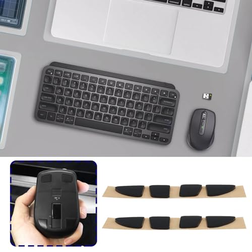 SG Store 2 conjuntos de fita antiderrapante para mouse antiderrapante adesivo de mouse pré-cortado c