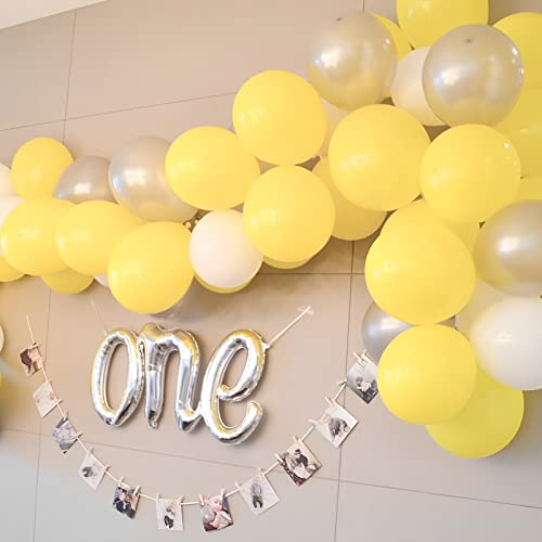 Image of Voircoloria 105pcs Yellow Balloons 12inch Party Latex Balloons for Boys Girls Birthday Baby Shower Gender Reveal Wedding Sunflower Party Decorations