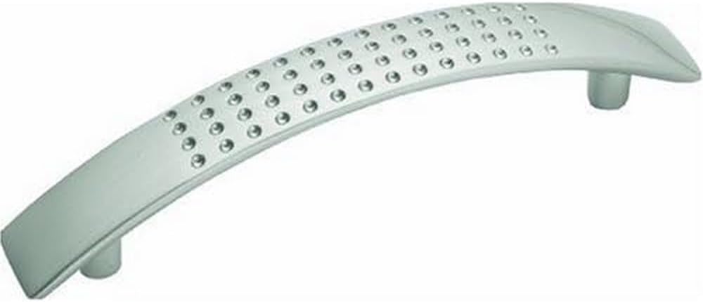 Hickory Hardware 1 Pack Solid Core Kitchen Cabinet Pulls, Luxury Cabinet Handles, Hardware for Doors & Dresser Drawers, 3-3/4 Inch (96mm) Hole Center, Satin Nickel, Metropolis Collection