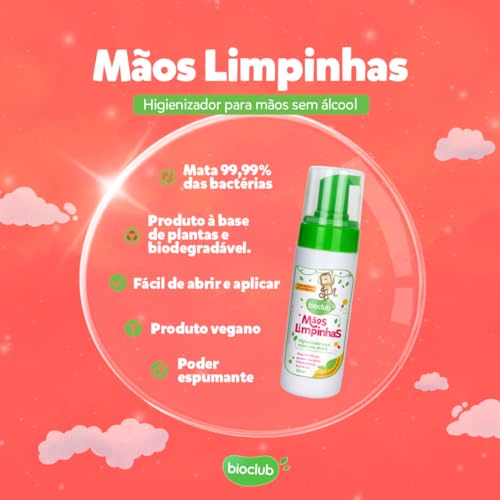Higienizador de Mãos Sem Álcool Mãos Limpinhas Combo 600ml