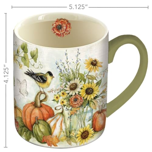 Taza de café con diseño girasol otoño miniatura 2