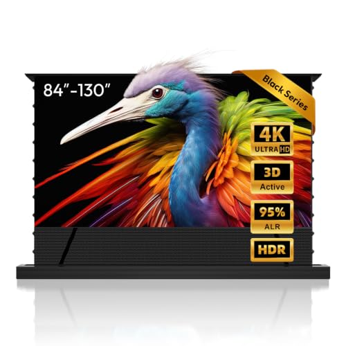 NothingProjector Écran de Projection Motorisé 100 Pouces ALR CLR pour Projecteur Ultra Courte Focale, Électrique au Sol, 4K/8K Laser TV, 95% Rejet de Lumière Ambiante, sans Installation