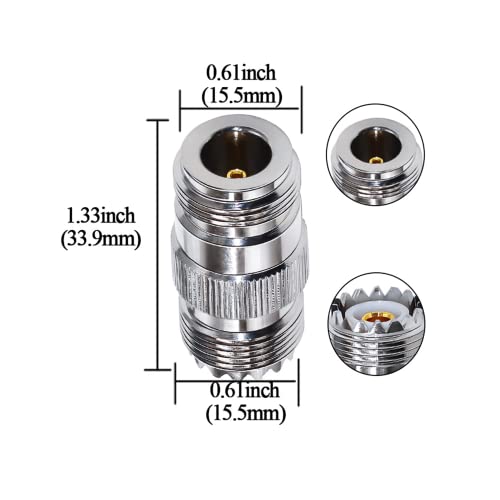 Adaptador coaxial TUOLNK UHF hembra a N hembra 2 piezas miniatura 4
