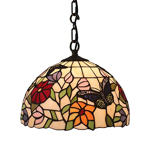 Lustre Vitrail E27 Réglable : Fini les Éclairages Éblouissants en Salle à Manger et Chambre