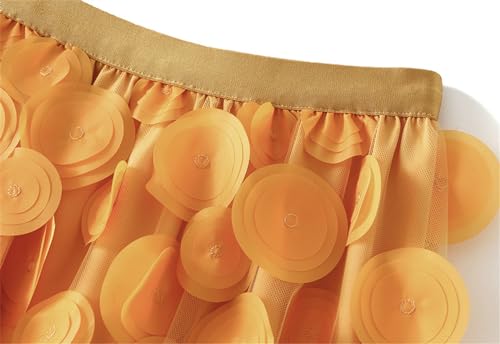 NJNJGO Saias de tule para mulheres, cintura alta em camadas, estampa floral 3D, saia em camadas, Lar