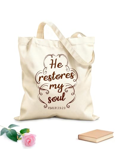 XIARON Wiederverwendbare Einkaufstaschen Er heilt meine Seele 340g/m² dickes Gewebe Faltbar L Kaffee