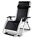 Leżaki do opalania/fotel relaksacyjny/wyściełany zero grawitacyjny krzesło tarasowe/przenośne meble do salonu z poduszką składane wielopozycyjne krzesło kempingowe obciążenie 150 kg (kolor: Czarny, rozmiar: 180 x 67 cm)