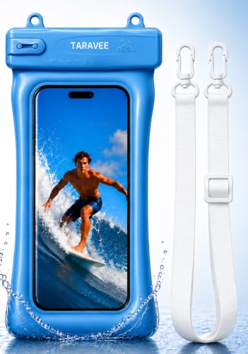 Image of Waterproof Phone Pouch, IPX8 Universal Waterproof Phone Case Dry Bag with Lanyard for iPhone 14 13 12 11 Pro Max XR X XS SE 8 Plus Samsung S23 S22 Ultra S21 S10 S9 (Floating- Black -1)
