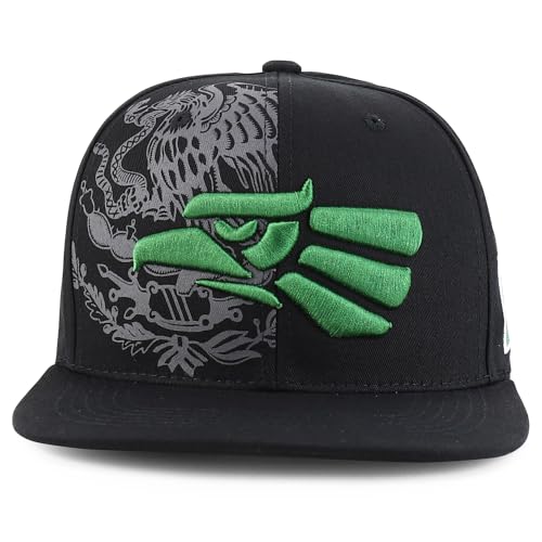 Image of Hecho En Mexico Eagle 3D Embroidered Flat Bill Snapback Cap