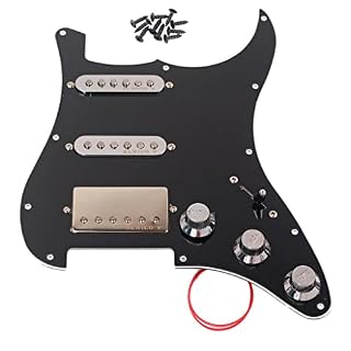 Pickguard Guitare Pré-câblé Plaque Style SSH Boutons de Commande - Les Beatles, Paul McCartney, John Lennon, RIngo Starr, George Harrison